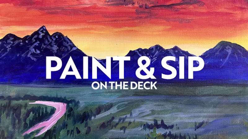 a painting of the Tetons